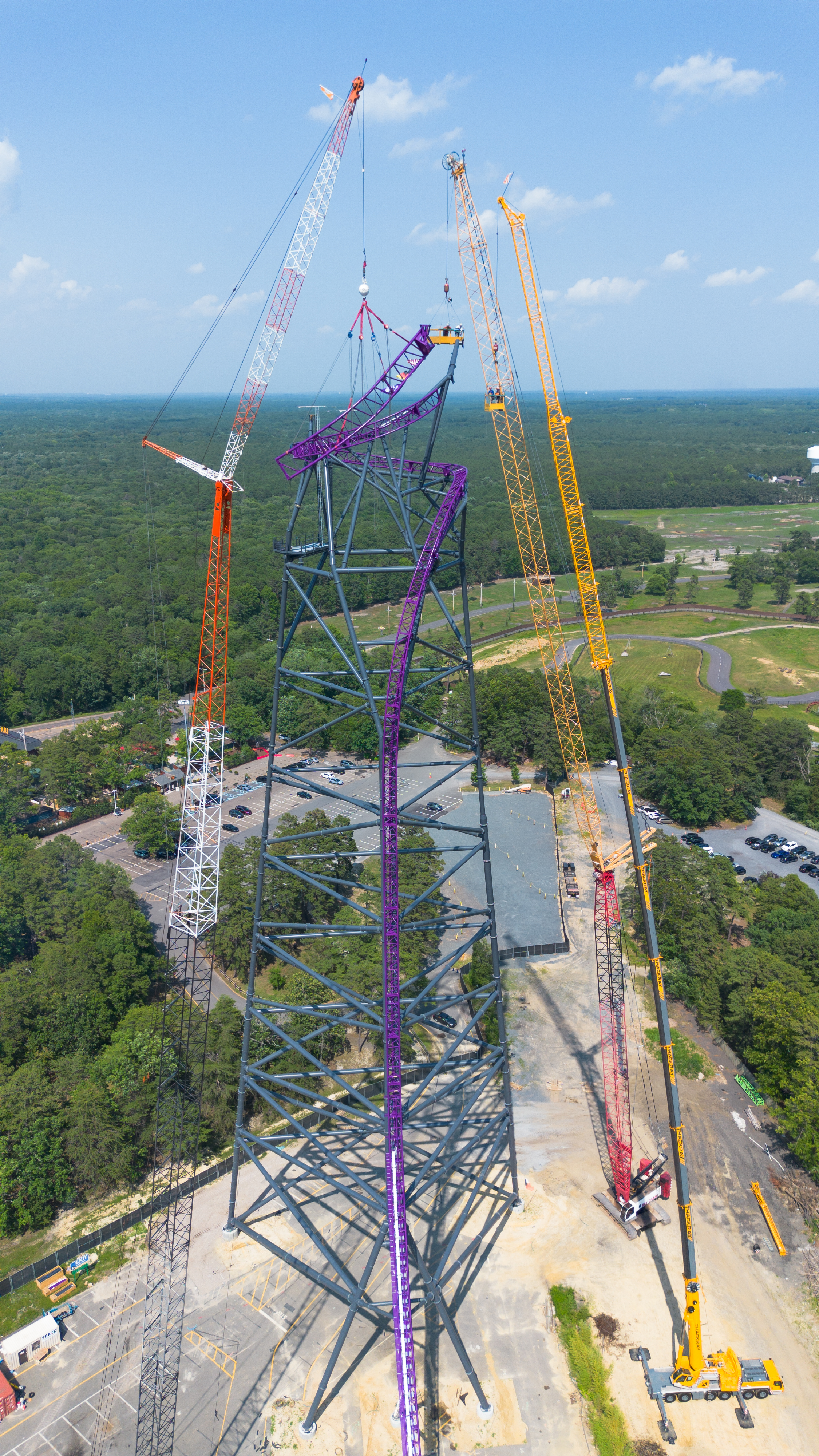 Six Flags Great Adventure's Project Purple Reaches Major Construction Milestone